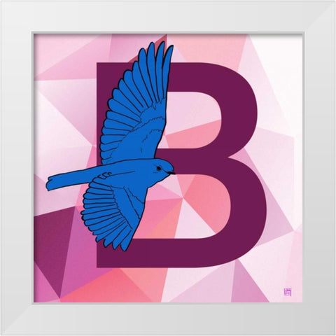 B White Modern Wood Framed Art Print by Perrenoud, Aubree