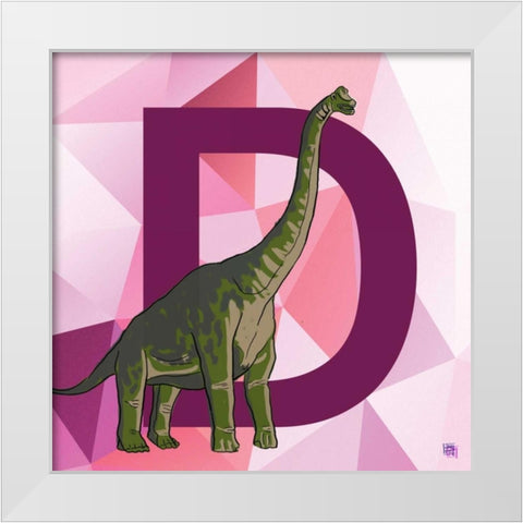 D White Modern Wood Framed Art Print by Perrenoud, Aubree