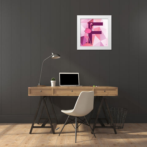 F White Modern Wood Framed Art Print by Perrenoud, Aubree