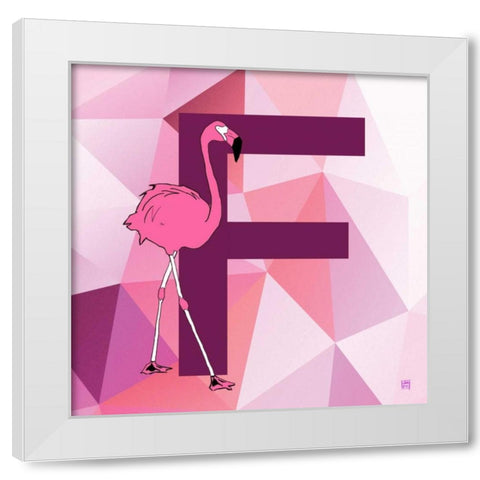 F White Modern Wood Framed Art Print by Perrenoud, Aubree