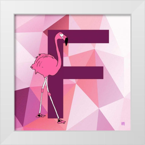 F White Modern Wood Framed Art Print by Perrenoud, Aubree