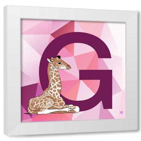 G White Modern Wood Framed Art Print by Perrenoud, Aubree