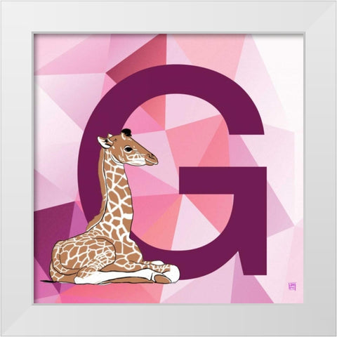 G White Modern Wood Framed Art Print by Perrenoud, Aubree