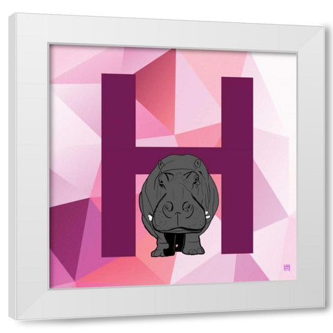 H White Modern Wood Framed Art Print by Perrenoud, Aubree