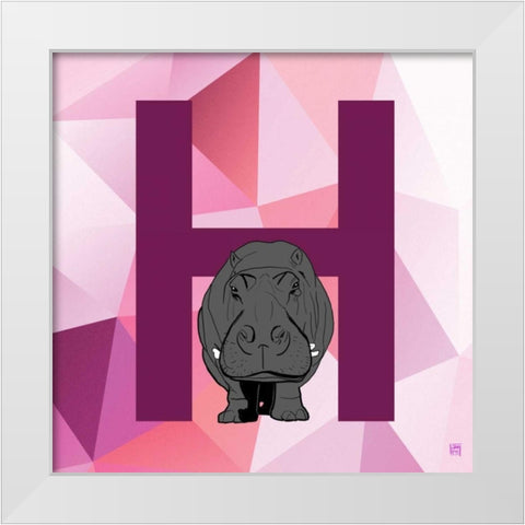 H White Modern Wood Framed Art Print by Perrenoud, Aubree