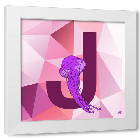 J White Modern Wood Framed Art Print by Perrenoud, Aubree