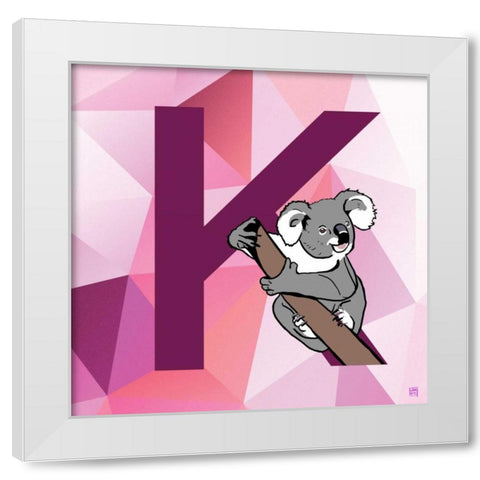 K White Modern Wood Framed Art Print by Perrenoud, Aubree