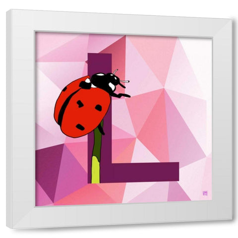 L White Modern Wood Framed Art Print by Perrenoud, Aubree