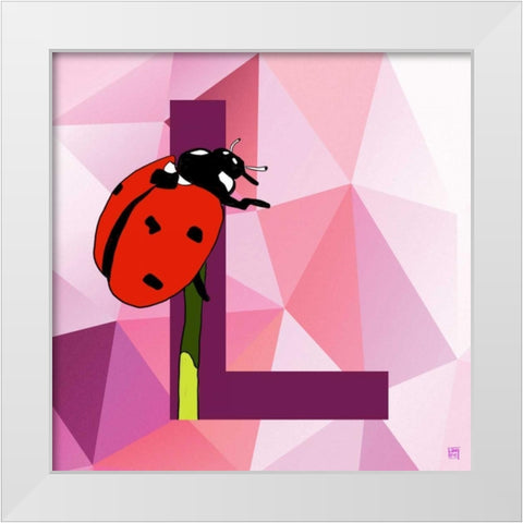 L White Modern Wood Framed Art Print by Perrenoud, Aubree