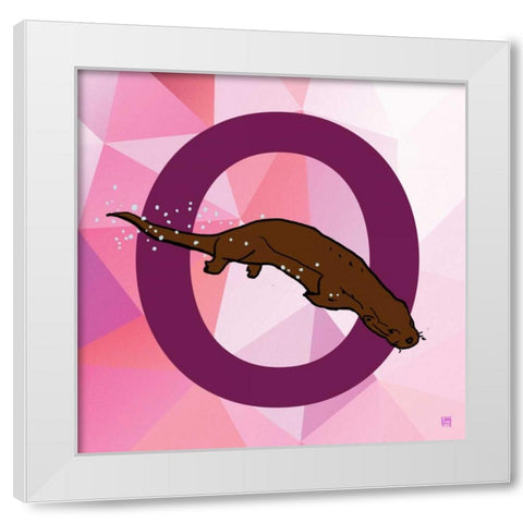 O White Modern Wood Framed Art Print by Perrenoud, Aubree