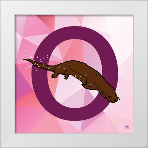 O White Modern Wood Framed Art Print by Perrenoud, Aubree