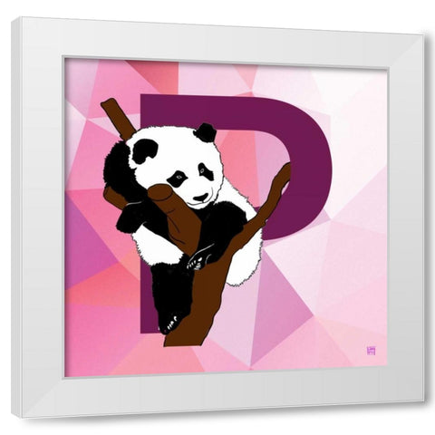 P White Modern Wood Framed Art Print by Perrenoud, Aubree