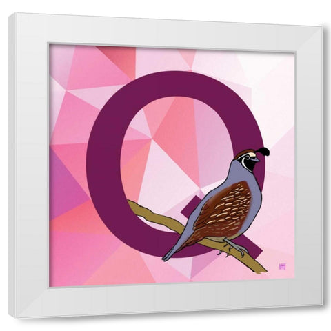 Q White Modern Wood Framed Art Print by Perrenoud, Aubree