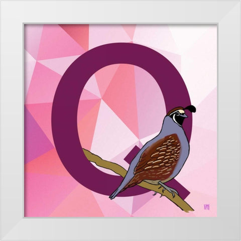 Q White Modern Wood Framed Art Print by Perrenoud, Aubree