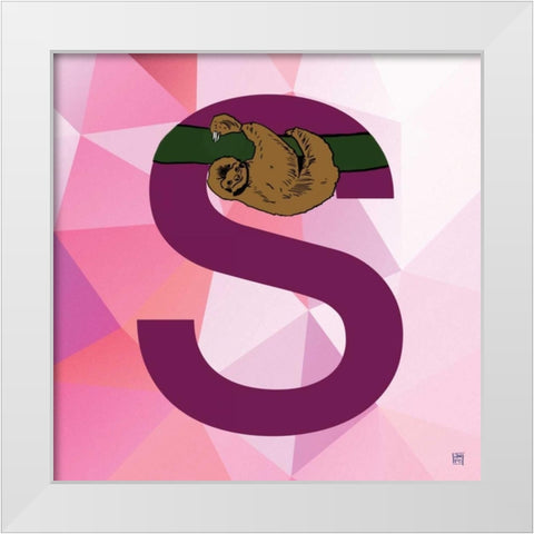 S White Modern Wood Framed Art Print by Perrenoud, Aubree