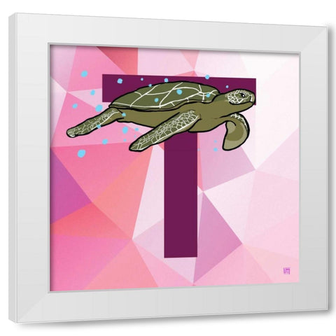 T White Modern Wood Framed Art Print by Perrenoud, Aubree