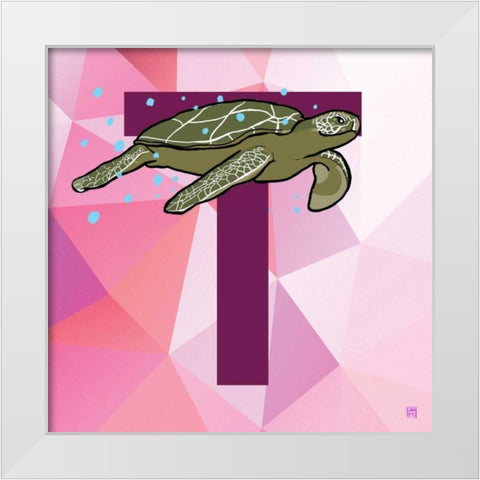 T White Modern Wood Framed Art Print by Perrenoud, Aubree