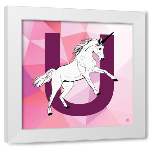 U White Modern Wood Framed Art Print by Perrenoud, Aubree