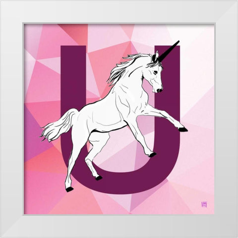 U White Modern Wood Framed Art Print by Perrenoud, Aubree