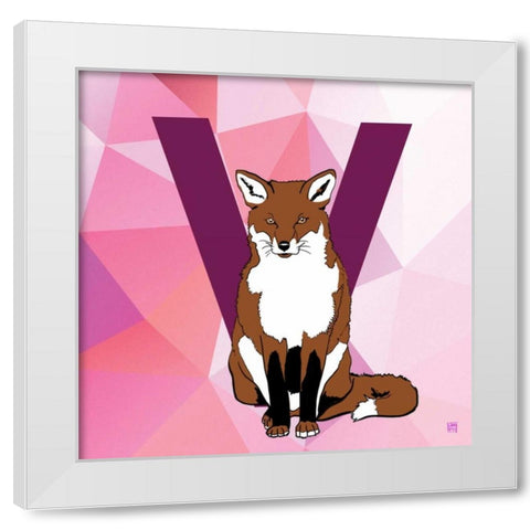 V White Modern Wood Framed Art Print by Perrenoud, Aubree