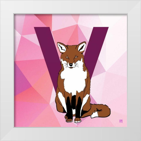 V White Modern Wood Framed Art Print by Perrenoud, Aubree