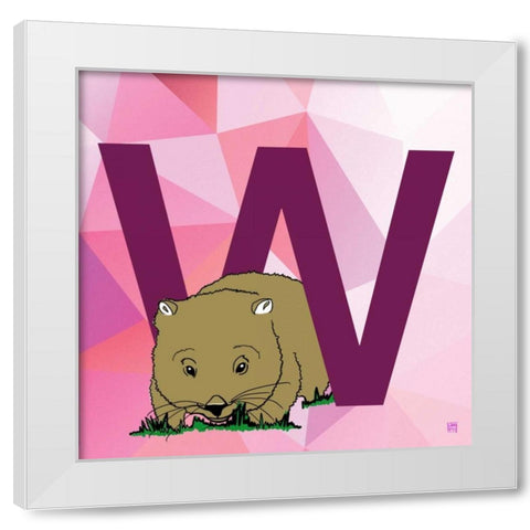 W White Modern Wood Framed Art Print by Perrenoud, Aubree