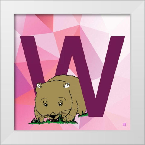 W White Modern Wood Framed Art Print by Perrenoud, Aubree