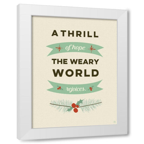 Rejoices White Modern Wood Framed Art Print by Perrenoud, Aubree