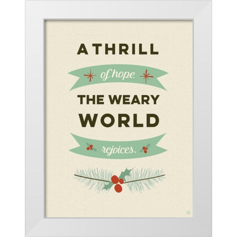 Rejoices White Modern Wood Framed Art Print by Perrenoud, Aubree