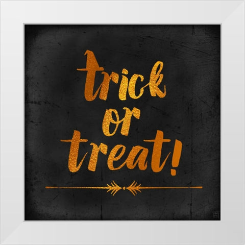 Trick or Treat White Modern Wood Framed Art Print by Perrenoud, Aubree