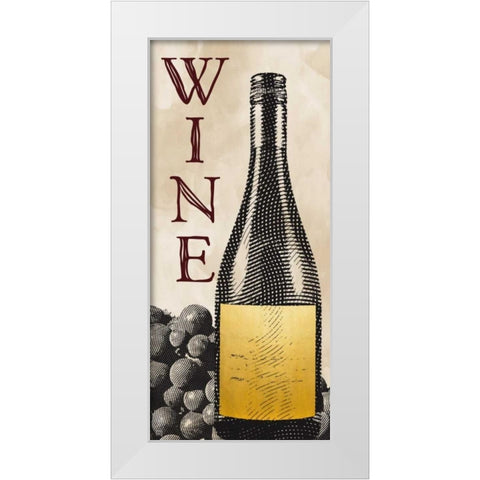 Wine I White Modern Wood Framed Art Print by Perrenoud, Aubree