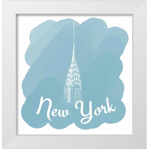 New York White Modern Wood Framed Art Print by Perrenoud, Aubree