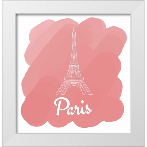 Paris White Modern Wood Framed Art Print by Perrenoud, Aubree