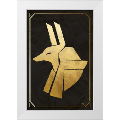 Anubis White Modern Wood Framed Art Print by Perrenoud, Aubree
