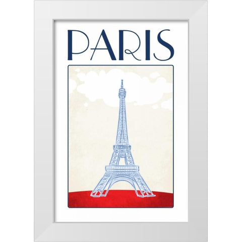 Paris White Modern Wood Framed Art Print by Perrenoud, Aubree