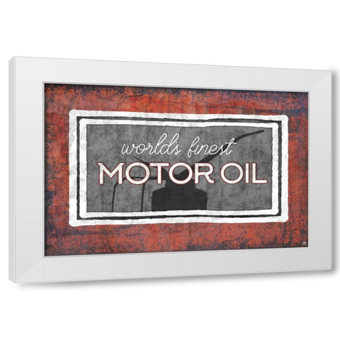 Motor Oil White Modern Wood Framed Art Print by Perrenoud, Aubree