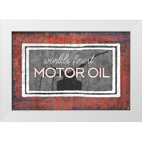 Motor Oil White Modern Wood Framed Art Print by Perrenoud, Aubree