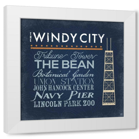 Windy City White Modern Wood Framed Art Print by Perrenoud, Aubree