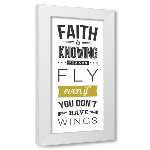 Faith - White White Modern Wood Framed Art Print by Perrenoud, Aubree