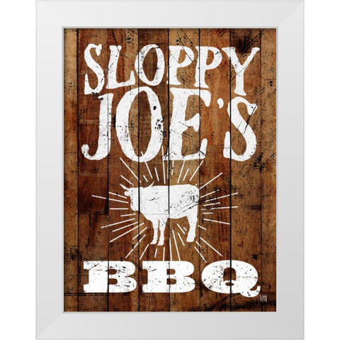 Sloppy Joes BBQ White Modern Wood Framed Art Print by Perrenoud, Aubree