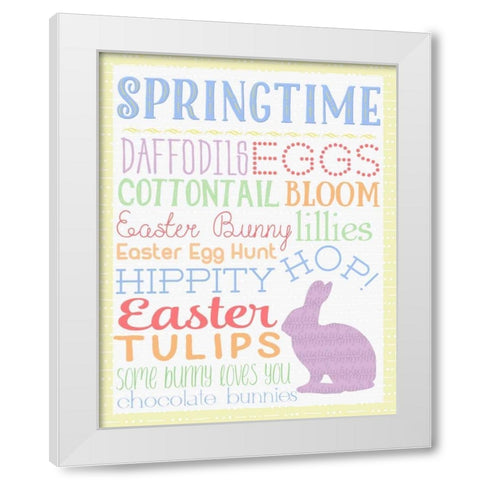 Springtime White Modern Wood Framed Art Print by Perrenoud, Aubree