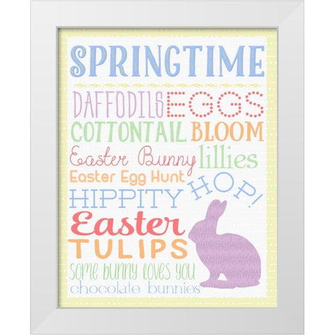 Springtime White Modern Wood Framed Art Print by Perrenoud, Aubree