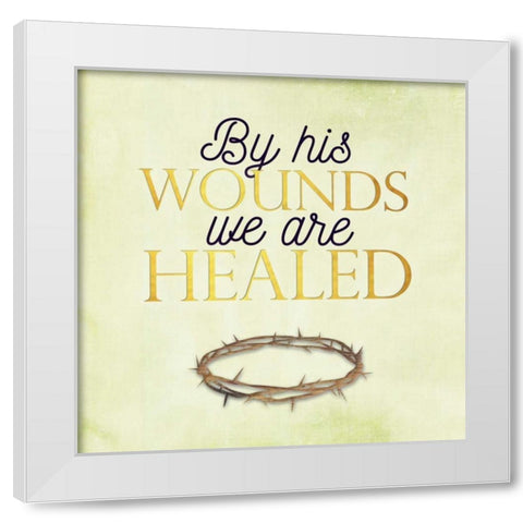 His Wounds White Modern Wood Framed Art Print by Perrenoud, Aubree