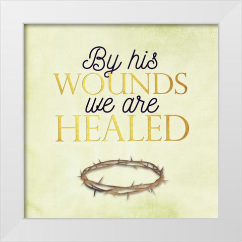 His Wounds White Modern Wood Framed Art Print by Perrenoud, Aubree