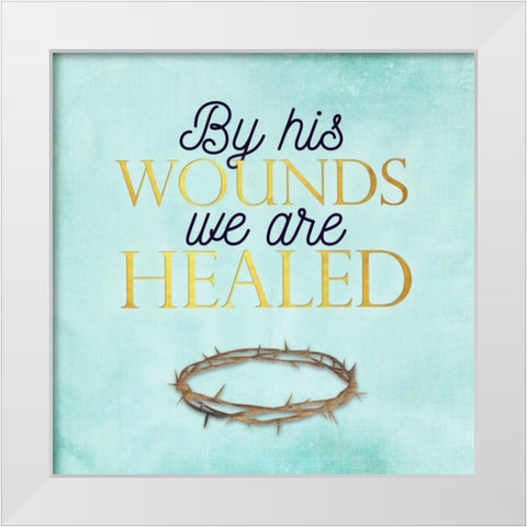 His Wounds White Modern Wood Framed Art Print by Perrenoud, Aubree
