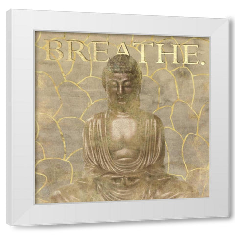 Breathe White Modern Wood Framed Art Print by Perrenoud, Aubree