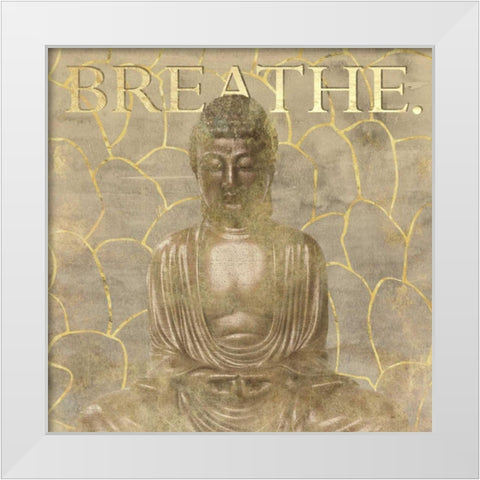 Breathe White Modern Wood Framed Art Print by Perrenoud, Aubree
