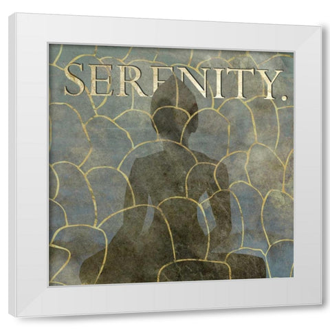 Serenity White Modern Wood Framed Art Print by Perrenoud, Aubree