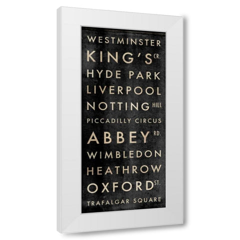 London Subway White Modern Wood Framed Art Print by Perrenoud, Aubree