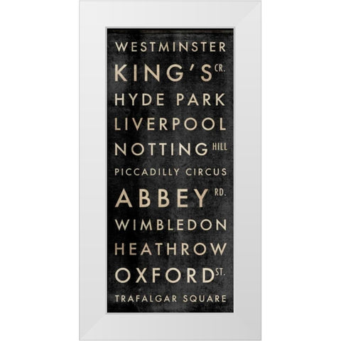 London Subway White Modern Wood Framed Art Print by Perrenoud, Aubree